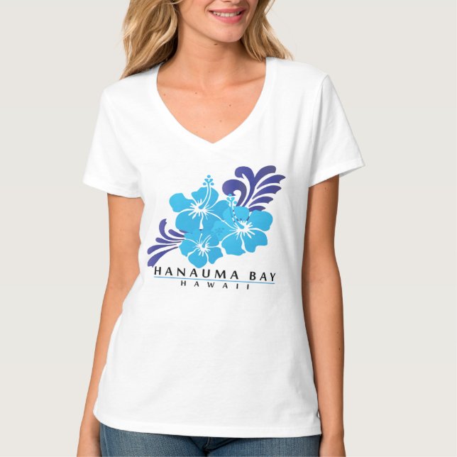 Camiseta Flores del hibisco de Hawaii (Anverso)