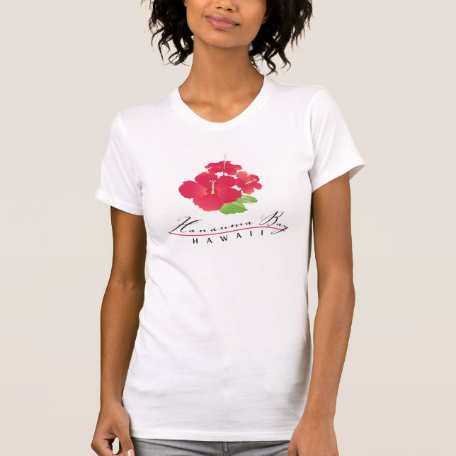 Camiseta Flores del hibisco de Hawaii (Anverso)