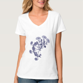 Camiseta Flores del modelo del sauce del vintage
