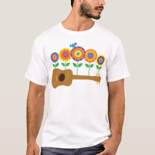 Camiseta Flores del Ukulele