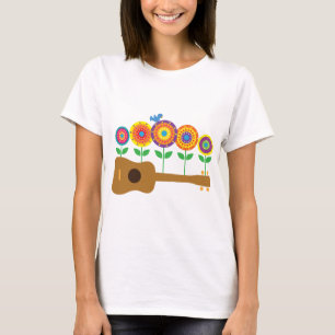 Camiseta Flores del Ukulele