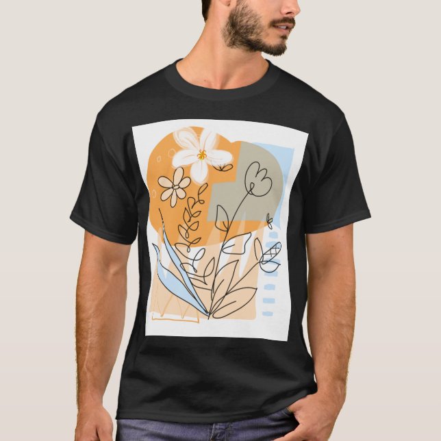 Camiseta Flores dibujadas (Anverso)