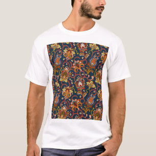 Camiseta Flores dibujadas a mano: patrón de marina colorido