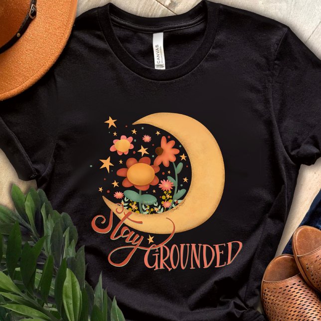 Camiseta Flores divertidas en la luna permanecen con camise (Subido por el creador)