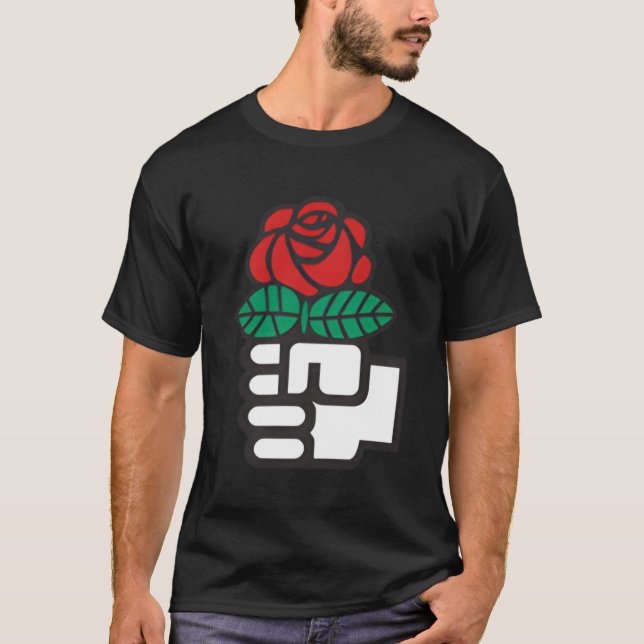 Camiseta Flores Dsa Democratic Socialists America (Anverso)
