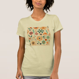 Camiseta Flores elegantes y delgadas