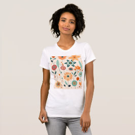 Camiseta Flores elegantes y delgadas
