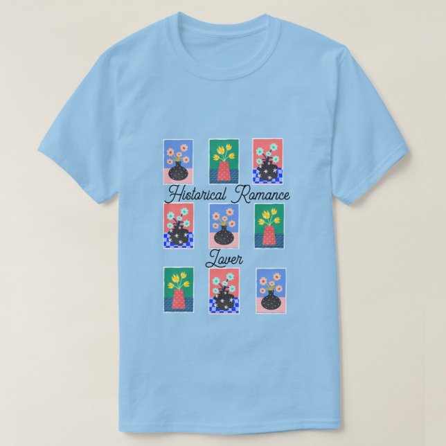 Camiseta Flores en jarrones Romance Lover (Diseño del anverso)