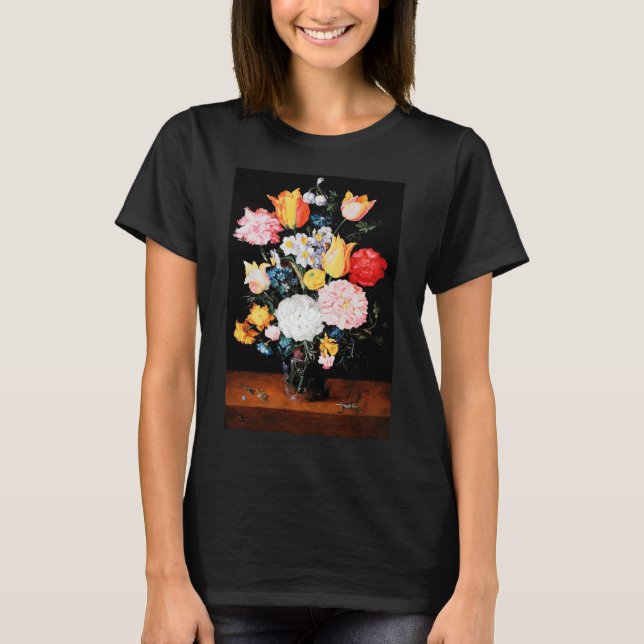Camiseta Flores en un barco de vidrio, Jan Brueghel el jove (Anverso)