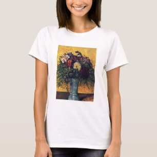Camiseta Flores en una base azul - Paul Cezanne - c1877