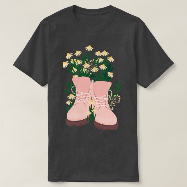 Camiseta Flores En Zapatos Profundos (Diseño del anverso)