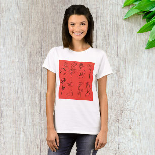 Camiseta Flores esbozadas