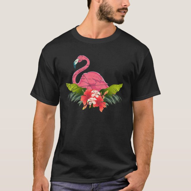 Camiseta Flores exóticas en el zoológico de los animales tr (Anverso)