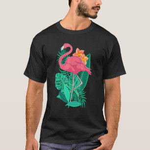 Camiseta Flores exóticas Zoológico Animal Tropical Bird Fla