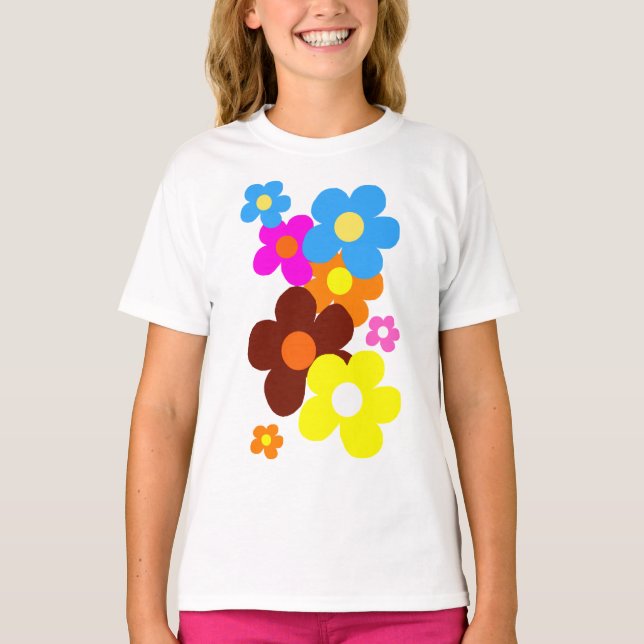 Camiseta Flores felices (Anverso)