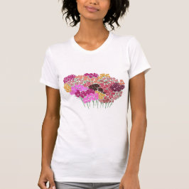 Camiseta Flores felices alegres y divertidas coloridas