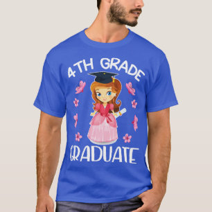 Camiseta Flores Feliz Chica Senior de 4º grado Graduado