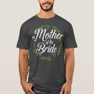 Camiseta Flores Feliz Día de la Boda Casada Madre de la Nov