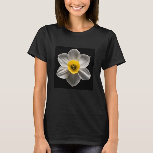 Camiseta Flores | Flor de Daffodil blanca (Anverso)