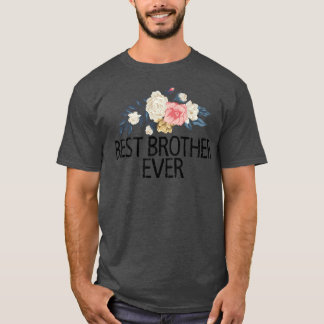 Camiseta Flores Florales Acuarela Divertido Mejor Hermano