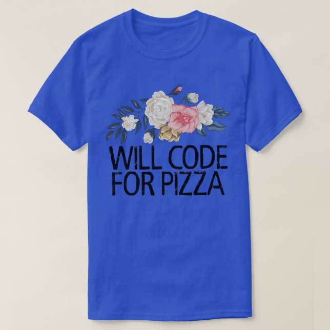 Camiseta Flores Florales Acuarela Funny Codificará Para Piz (Diseño del anverso)
