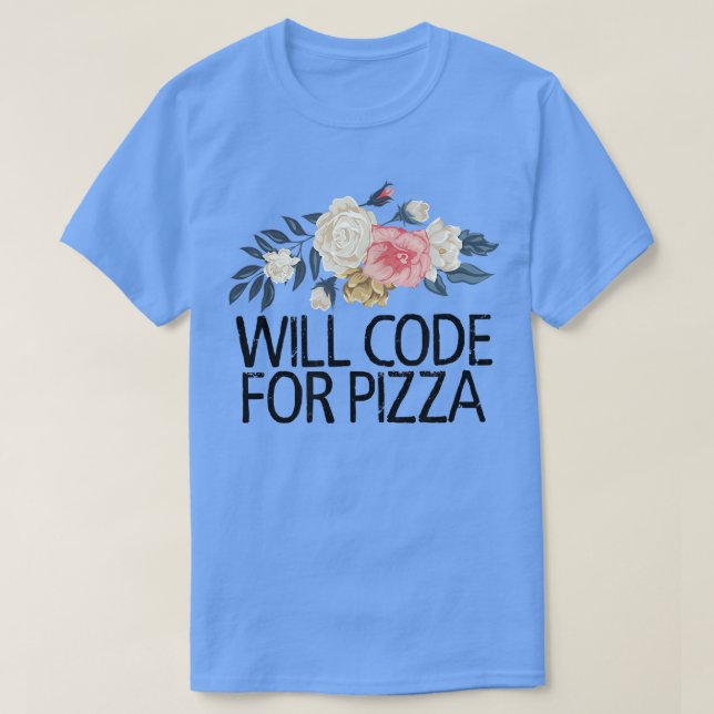 Camiseta Flores Florales Acuarela Funny Codificará Para Piz (Diseño del anverso)