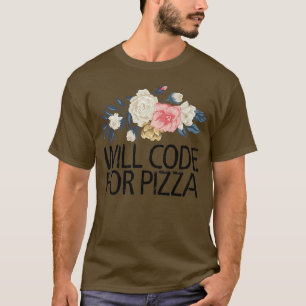 Camiseta Flores Florales Cute Love Funny Codificará Para Pi