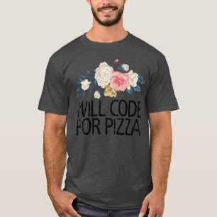Camiseta Flores Florales Cute Love Funny Codificará Para Pi