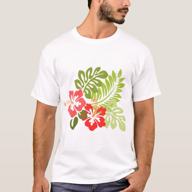 Camiseta Flores florales de Hawai Hibiscus Flora (Anverso)