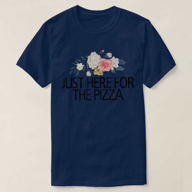 Camiseta Flores Florales Graciosas Sarcásticas Acá Para El  (Diseño del anverso)