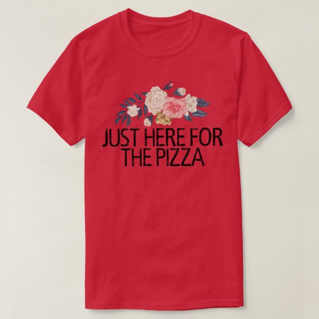 Camiseta Flores Florales Graciosas Sarcásticas Acá Para El  (Diseño del anverso)