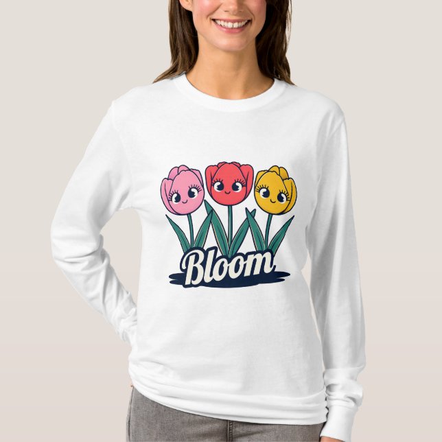 Camiseta Flores florecientes (Anverso)