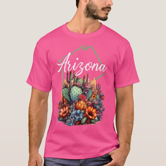 Camiseta Flores florecientes de Guay Arizona Cactus Outdoo (Anverso)