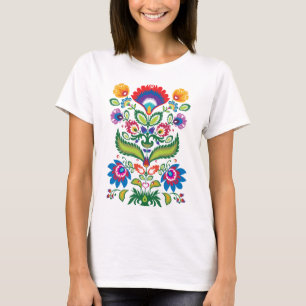 Camiseta Flores folclóricas, mezcla de colores 5
