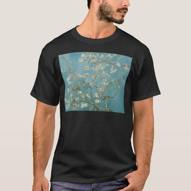 Camiseta Flores Gogh Ramas Flores de Almendro Naturaleza (Anverso)