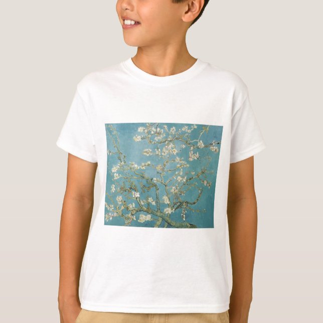Camiseta Flores Gogh Ramas Flores de Almendro Naturaleza (Anverso)