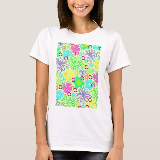 Camiseta Flores gráficas (Anverso)