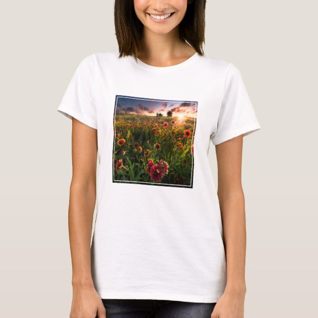Camiseta Flores | Indio Blanket Wildflower Texas (Anverso)