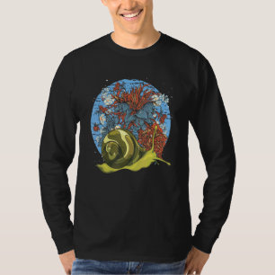 Camiseta Flores Jardín Gastropod Lúgubre Flor de cerdo anim