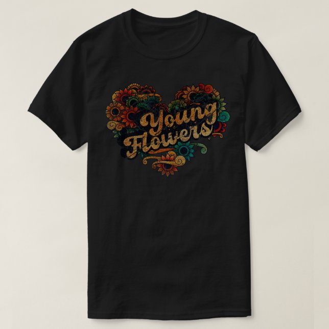 Camiseta Flores jóvenes tristes (Diseño del anverso)