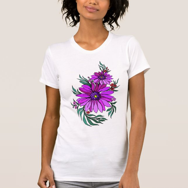 Camiseta Flores lindas 10a del art déco (Anverso)
