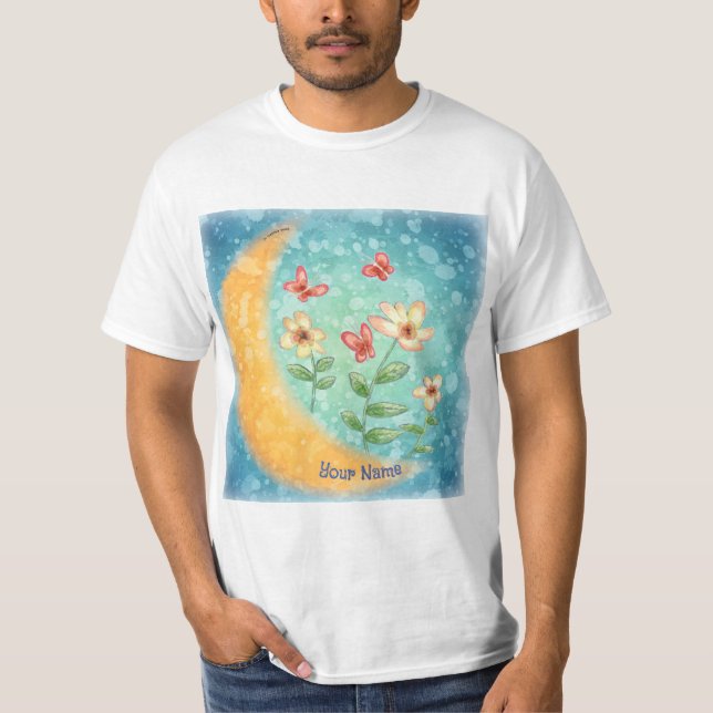 Camiseta Flores lunares (Anverso)