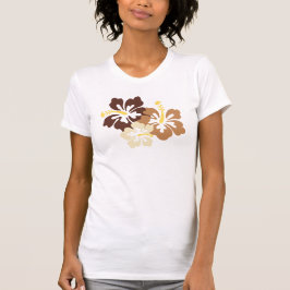Camiseta Flores marrones hawaianas