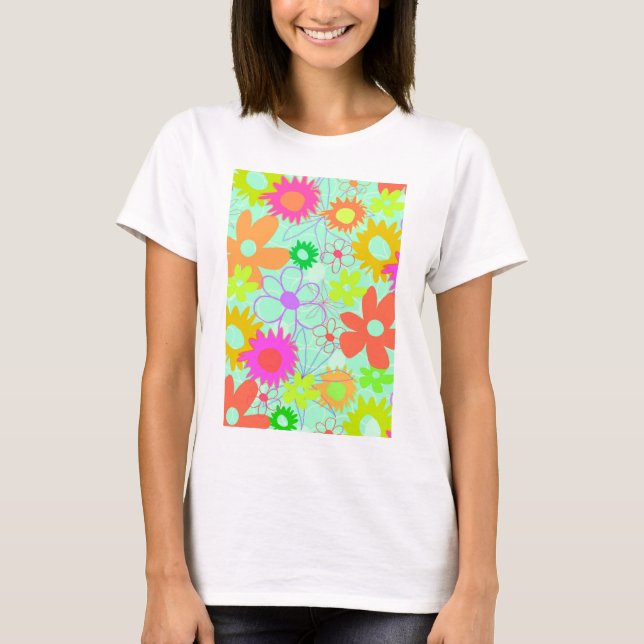 Camiseta Flores mezcladas (Anverso)
