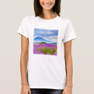 Camiseta Flores   Monte Fugi Japón