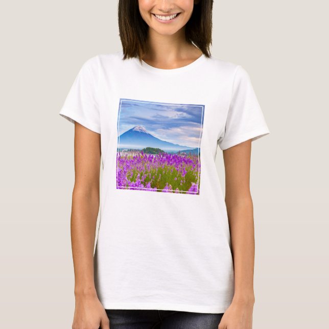 Camiseta Flores | Monte Fugi Japón (Anverso)