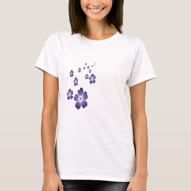 Camiseta Flores moradas (Anverso)