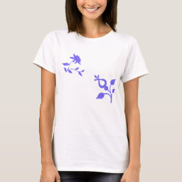 Camiseta flores moradas