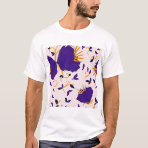 Camiseta Flores moradas y amarillas