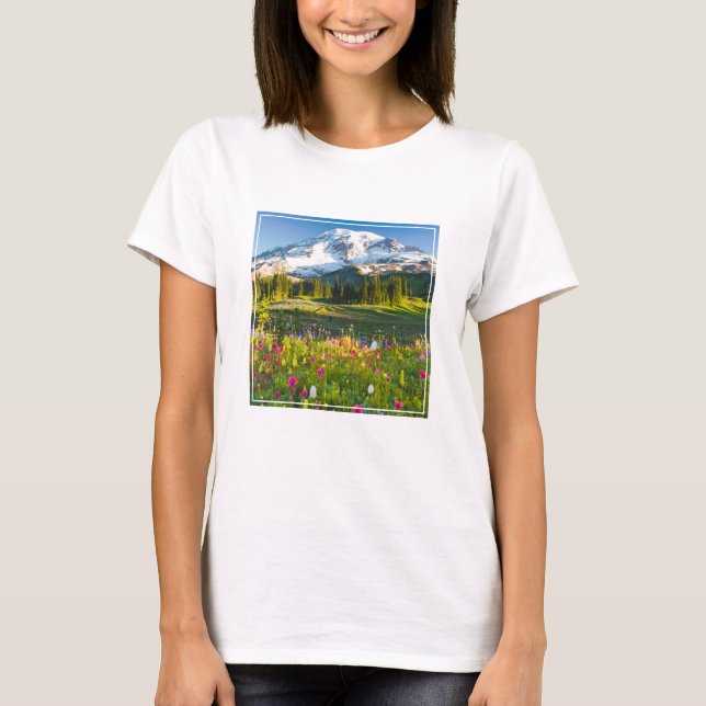 Camiseta Flores | Mt. Rainier Wildflowers (Anverso)
